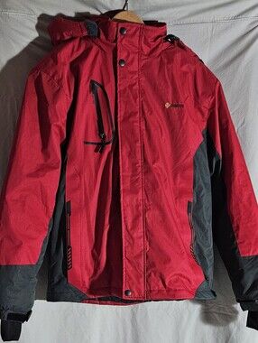 Gemyse Men’s Red and Black Ski Jacket with Hood